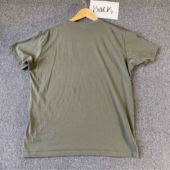 Uniqlo Green Men's Short Sleeve Tee L Minimalist Athleisure Neutral Performance - Picture 2 of 9